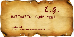 Bánáti Györgyi névjegykártya