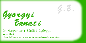 gyorgyi banati business card