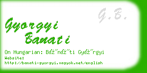 gyorgyi banati business card